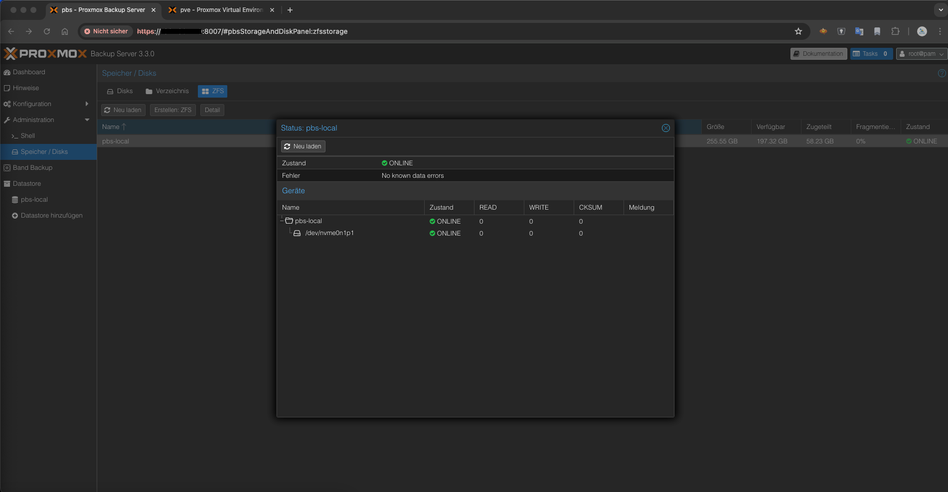 Proxmox Backup Server für Proxmox VE einrichten