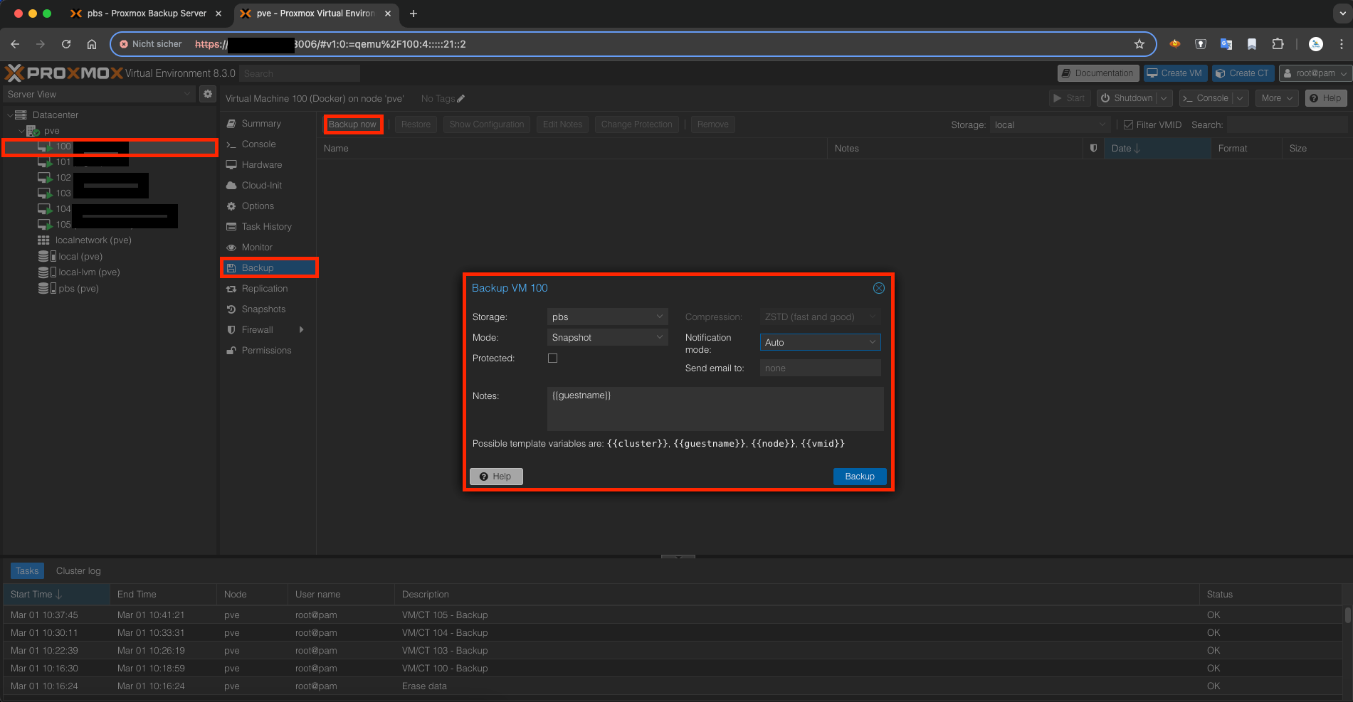 Proxmox Backup Server für Proxmox VE einrichten